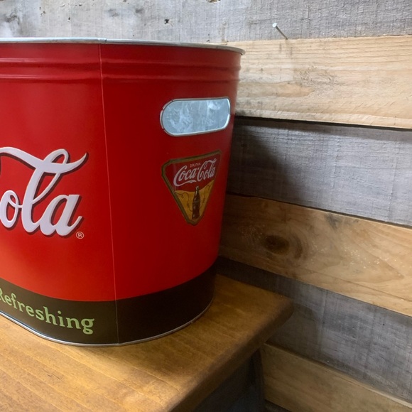 Coca Cola Oval Galvanized Tin / Bucket - Picture 3 of 7